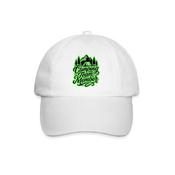 Camping Team Zelt Berge - Baseballkappe - Weiß/Weiß - Vorne