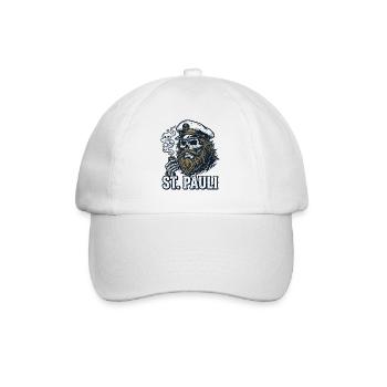 St Pauli Hamburg Paulianer Totenkopf Hafen Captain - Baseball Cap - white/white - Front