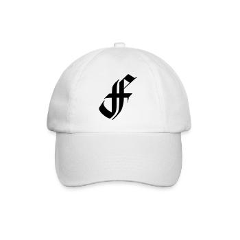Fraktur font abbreviation F - Baseball Cap - white/white - Front