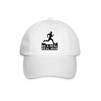 Real Man Run: Bold Drive - Baseballkappe - Weiß/Weiß - Vorne