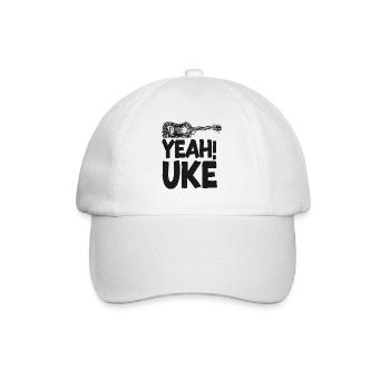 Hawaiian Ukulele Uke yes! Uke - Baseball Cap - white/white - Front