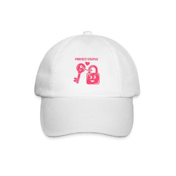 Couple parfait Clé et serrure Amour - Casquette classique - blanc/blanc - Devant