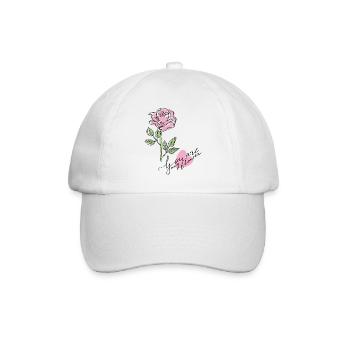 Rose - Casquette classique - blanc/blanc - Devant