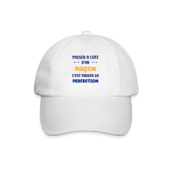 Neben einem Maurer, Touch-Perfektion - Baseballkappe - Weiß/Weiß - Vorne