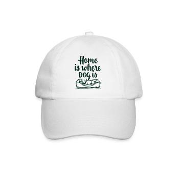 Le foyer, c’est là où le chien est l’amour du chien - Casquette classique - blanc/blanc - Devant