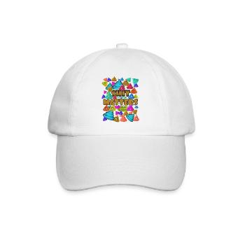 Colorful Emoticon Poo Message: Shit Matters! - Baseball Cap - white/white - Front