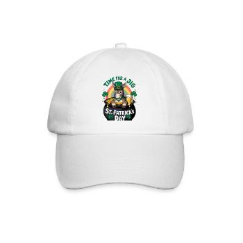 St. Patrick's Day Donkey Gold Pot Rainbow - Baseball Cap - white/white - Front