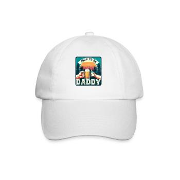 Bald Papa, Werdender Papa, Zukünftiger Vater - Baseballkappe - Weiß/Weiß - Vorne