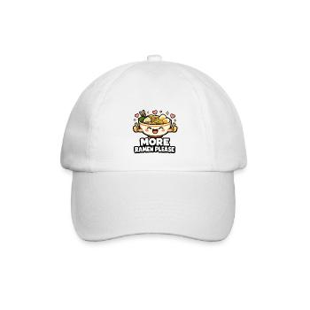 More Ramen Please - Baseball Cap - white/white - Front