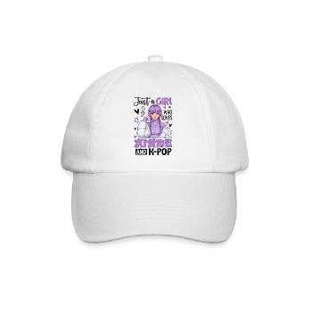 Just A Girl Who Loves Anime And K-Pop - Baseball Cap - white/white - Front