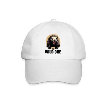 Honigdachs, der Wilde, - Baseballkappe - Weiß/Weiß - Vorne