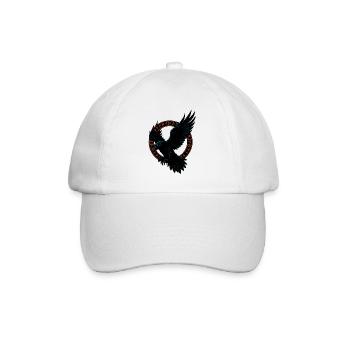 Viking Raven Runes, Norse Magic Motif - Baseball Cap - white/white - Front