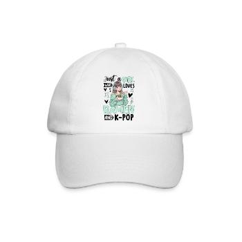 Juste une fille qui adore les ramen et la K-pop - Casquette classique - blanc/blanc - Devant
