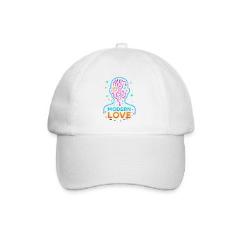 Amour moderne, amour numérique tête néon Saint-Valentin - Casquette classique - blanc/blanc - Devant