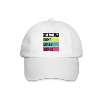 I’m Molly Doing Molly Things Retro Colors - Baseball Cap - white/white - Front
