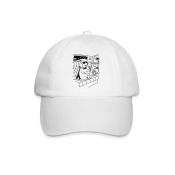 Célébrité avec la star de cinéma teckel : art de trait limosine - Casquette classique - blanc/blanc - Devant