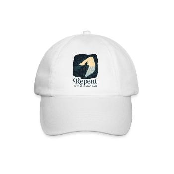 Bereue, bevor es zu spät ist. - Baseballkappe - Weiß/Weiß - Vorne