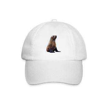Animal phoque Lion de mer - Casquette classique - blanc/blanc - Devant