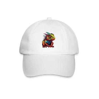 Iguana Comic Animal - Baseball Cap - white/white - Front