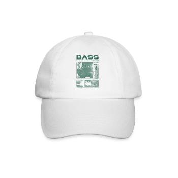 Bassgitarrenliebhaber Bassist Streetwear - Baseballkappe - Weiß/Weiß - Vorne