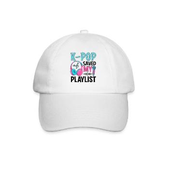 K-Pop Saved My Playlist - Baseball Cap - white/white - Front