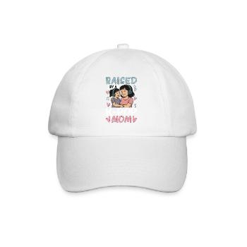 Raised By A K-Pop Mom - Baseballkappe - Weiß/Weiß - Vorne