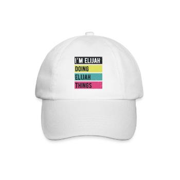 I’m Elijah Doing Elijah Things Retro Colors - Baseball Cap - white/white - Front