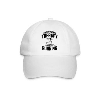 Je n’ai pas besoin de thérapie, j’ai juste besoin de courir - Casquette classique - blanc/blanc - Devant