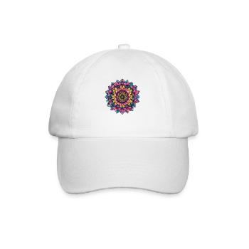 Fleurs de Mandala Vivantes - Casquette classique - blanc/blanc - Devant