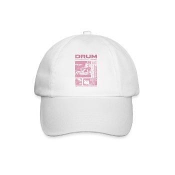 Batteur rock Drumplayer Streetwear - Casquette classique - blanc/blanc - Devant