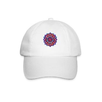 Rainbow Mandala Kaleidoscope - Baseball Cap - white/white - Front