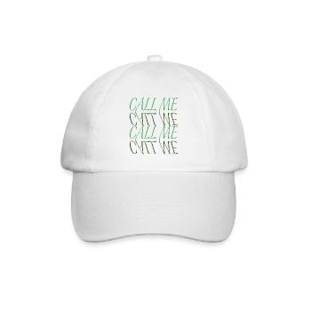 Call Me Neon Typography Statement - Baseball Cap - white/white - Front