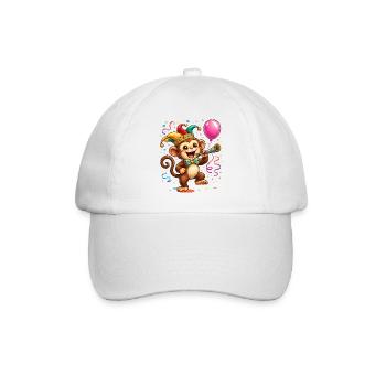 Carnival Monkey – Cheerful Carnival Motif - Baseball Cap - white/white - Front