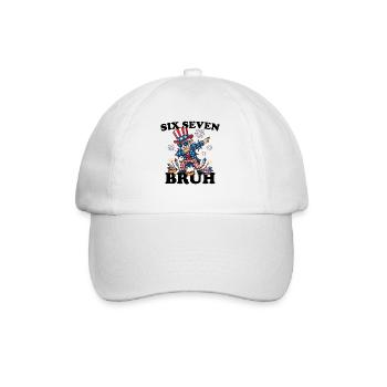 Six Seven Bruh 4 July Dabbing 6-7 4 July - Baseball Cap - white/white - Front