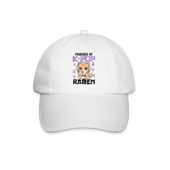 Powered By K-Pop Ramen - Baseball Cap - white/white - Front