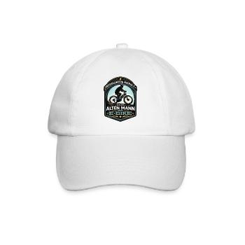 Ne sous-estimez jamais le vieux avec le design des vélos électriques - Casquette classique - blanc/blanc - Devant