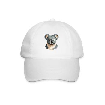 Sanfter Koala Portrait - Baseballkappe - Weiß/Weiß - Vorne