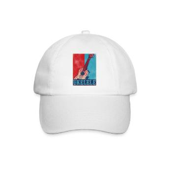 Hawaiian Ukulele Uke Retro Vintage - Baseball Cap - white/white - Front