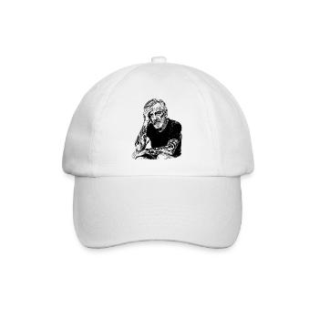 Porträt Tätowierter Mann - Baseballkappe - Weiß/Weiß - Vorne