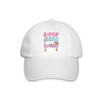 K-Pop Dad Of The Birthday Girl - Baseball Cap - white/white - Front
