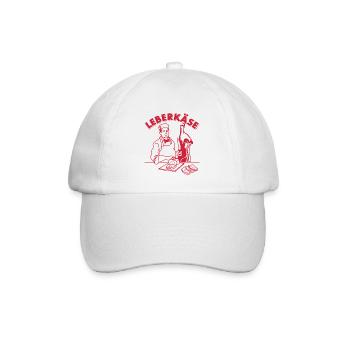 Lustiger Metzger Leberkäse Bayrischer Döner - Baseballkappe - Weiß/Weiß - Vorne