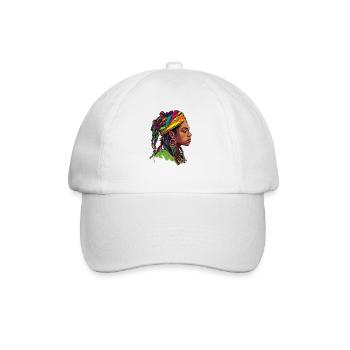 Headwrap Color Explosion Portrait - Baseball Cap - white/white - Front