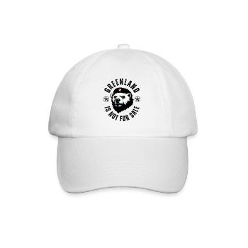 Greenland is not for Sale Funny Bear Design - Baseball Cap - white/white - Front
