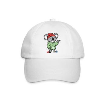 Koala Hoodie Streetstyle - Baseballkappe - Weiß/Weiß - Vorne