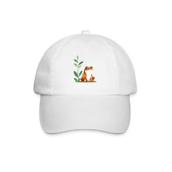 Cheerful tree frog in the green - Baseball Cap - white/white - Front