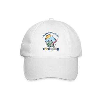 Mon prévisionnement du week-end : crochet amateur drôle, crochet - Casquette classique - blanc/blanc - Devant