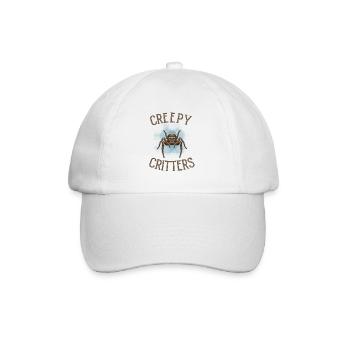 Creepy Critters – Realistic Jumping Spider - Baseball Cap - white/white - Front
