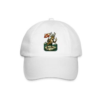 Greenland Shirt Reindeer Caribou - Baseballkappe - Weiß/Weiß - Vorne