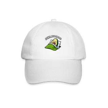 Schlavocado Kawaii Avocado Sleeping Pun - Baseball Cap - white/white - Front