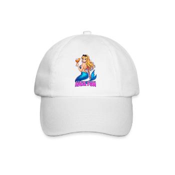Meerjungfrau Have Fun | Sommer Vibes - Baseballkappe - Weiß/Weiß - Vorne